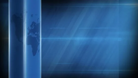 Background of beautiful news with world map inside of rotating cube blue 4K LOOP Vídeo Stock 109610106