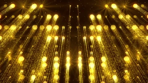 Background Beautiful Wall Particles Animated Golden Flickering Stock Footage 87300927