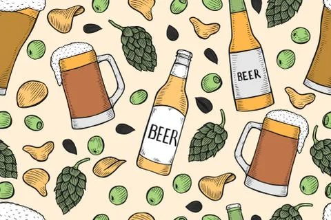 Background of beer Stock Illustration