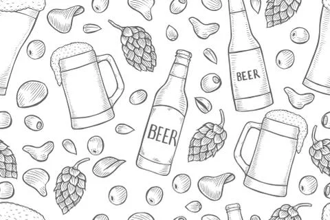 Background of beer Stock Illustration