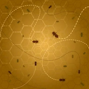 Background bees Stock Illustration