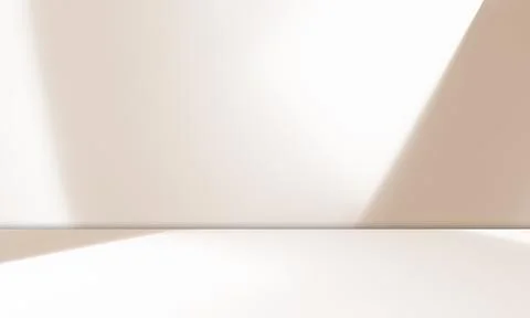 Background Beige Wall Studio Shadow Kitchen Podium Table Product Backdrop 写真素材