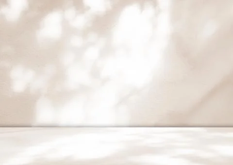 Background Beige Wall Studio Shadow Kitchen Podium Table Product Backdrop 스톡 사진