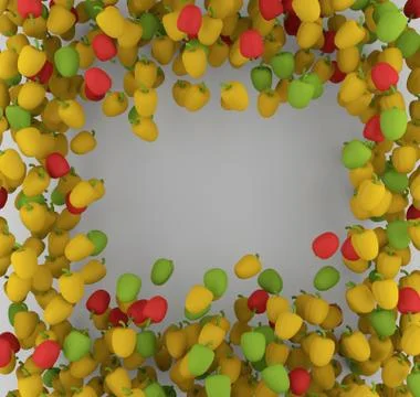 Background of bell pepper with an empty space in the center Stock Illustration