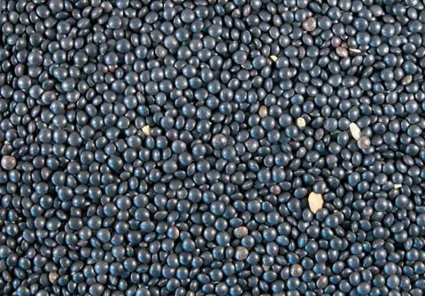 Background from beluga lentils Stock Photos