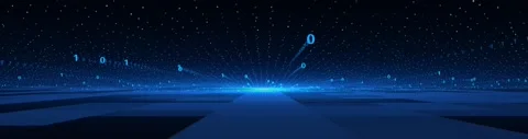 Background of big data computer binary data stream screen technology Stock Footage 136668699