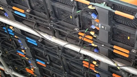 Background of big video wall Stock Footage 107012073