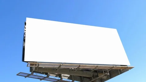 Background Billboard Outdoor Blank Advertisement Business Banner Mockup Video stock 88391530