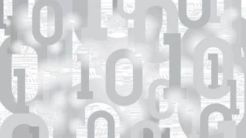 Background with binary code and electronic printed circuit board, matrix code イラスト素材