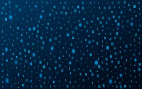 Background from binary code. The glowing figures are blue. Hi-tech and prog.. 스톡 일러스트