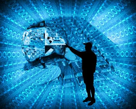 Background of binary code Stock Illustration