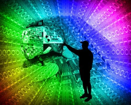 Background of binary code Stock Illustration