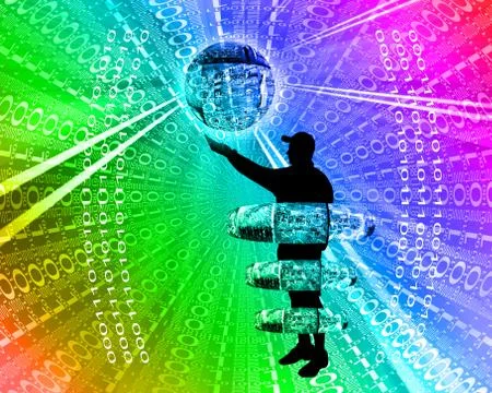 Background of binary code Stock Illustration