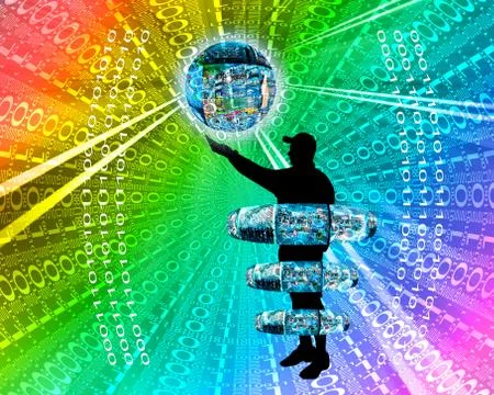 Background of binary code Stock Illustration