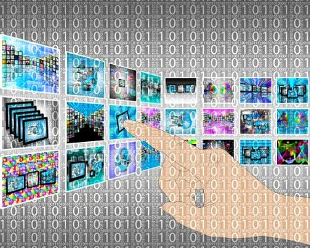 Background of binary code Stock Illustration