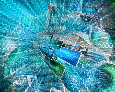 Background of binary code Stock Illustration