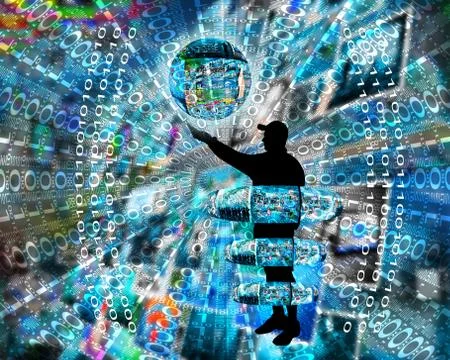 Background of binary code Stock Illustration