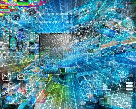 Background of binary code Stock Illustration