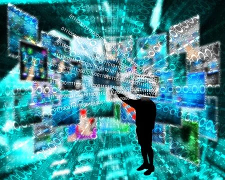 Background of binary code Stock Illustration