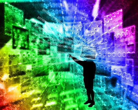 Background of binary code Stock Illustration