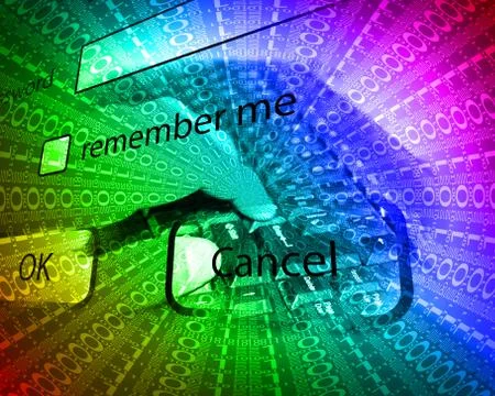 Background of binary code Stock Illustration