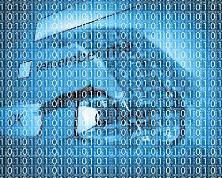 Background of binary code Stock Illustration