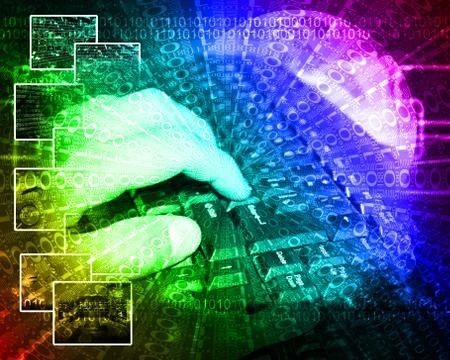 Background of binary code Illustrazione stock