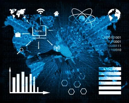 Background of binary code Stock Illustration
