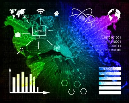 Background of binary code Stock Illustration