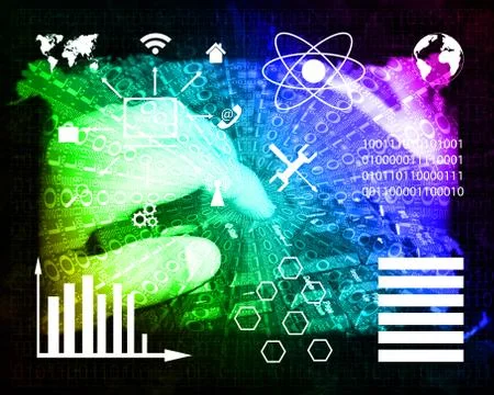 Background of binary code Stock Illustration