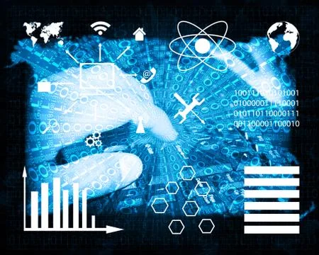 Background of binary code Stock Illustration
