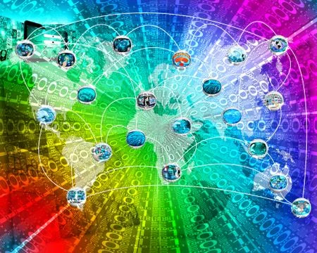 Background of binary code Stock Illustration