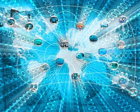 Background of binary code 스톡 일러스트