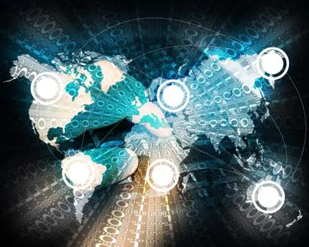 Background of binary code Stock Illustration