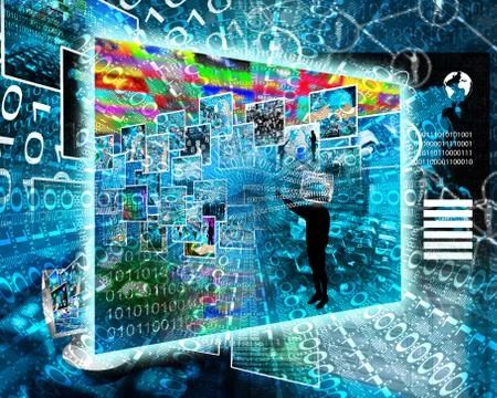 Background of binary code イラスト素材