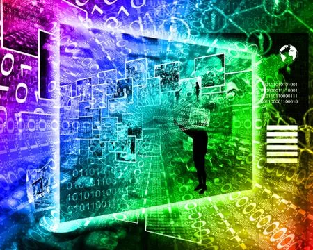 Background of binary code Stock Illustration