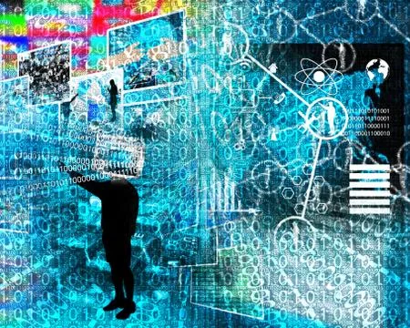 Background of binary code Illustrazione stock