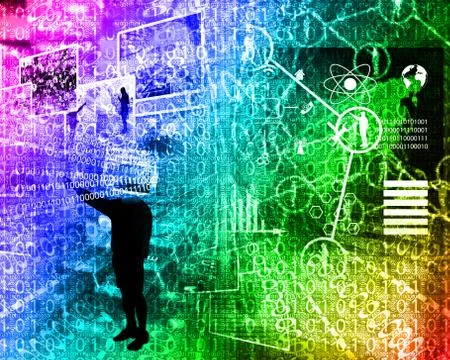 Background of binary code Stock Illustration