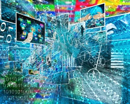 Background of binary code Stock Illustration