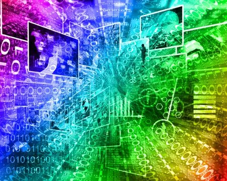 Background of binary code 스톡 일러스트