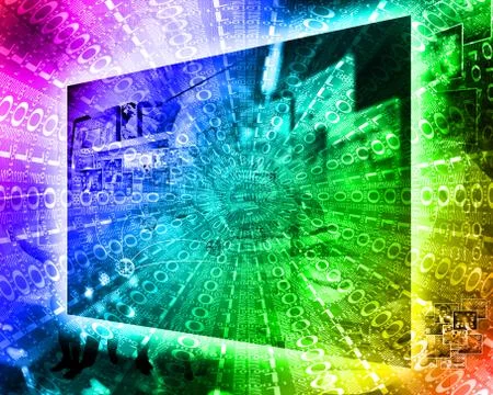 Background of binary code Stock Illustration