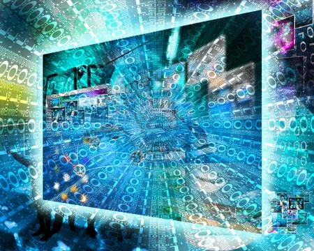 Background of binary code Stock Illustration