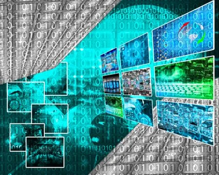 Background of binary code Stock Illustration