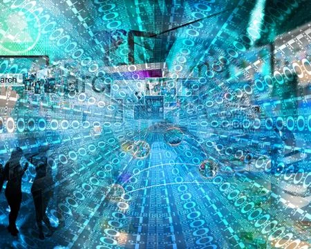 Background of binary code Stock Illustration