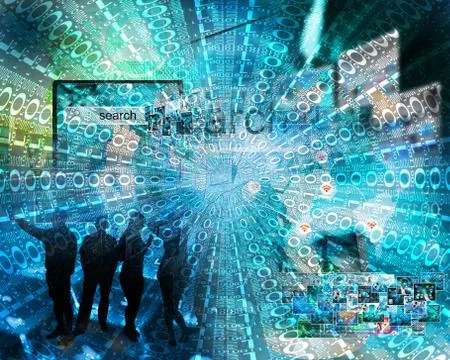 Background of binary code Stockillustratie