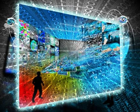 Background of binary code 스톡 일러스트