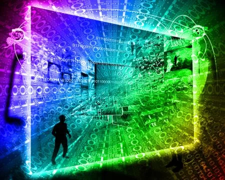 Background of binary code Stock Illustration