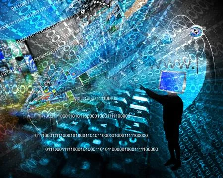 Background of binary code Stock Illustration