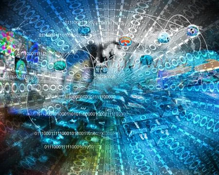 Background of binary code Illustrazione stock