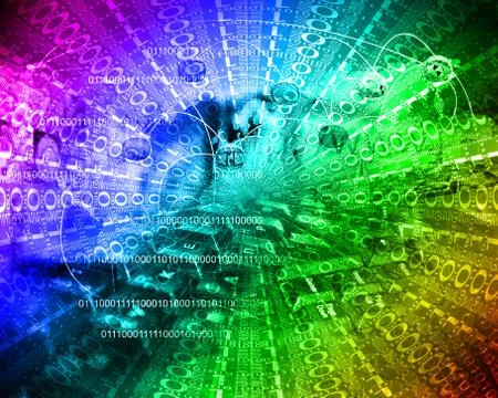 Background of binary code Stock Illustration